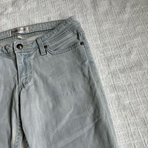 Habitual Light Wash Denim Jeans Straight Leg Raw Hem SZ 28 - Picture 13 of 16